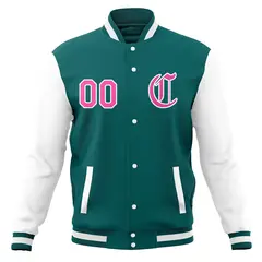 Full-Snap Varsity Letterman Baseball Jacket 37