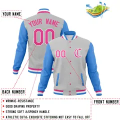 Full-Snap Varsity Letterman Baseball Jacket 4
