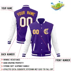 Full-Snap Varsity Letterman Baseball Jacket 44