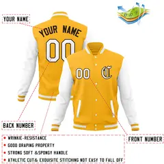 Full-Snap Varsity Letterman Baseball Jacket 68