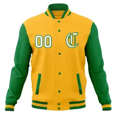 Full-Snap Varsity Letterman Baseball Jacket 77