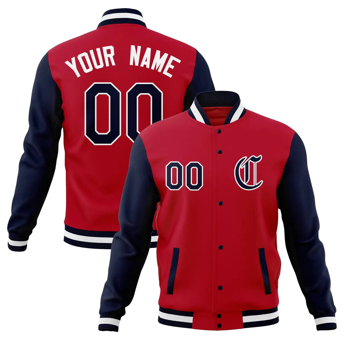 Full-Snap Varsity Letterman Baseball Jacket
