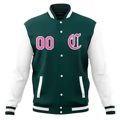 Full-Snap Varsity Letterman Baseball Jacket 13