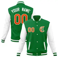 Full-Snap Varsity Letterman Baseball Jacket 25