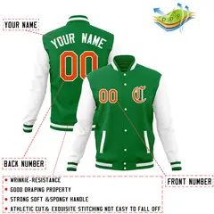 Full-Snap Varsity Letterman Baseball Jacket 28