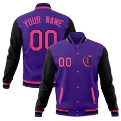 Full-Snap Varsity Letterman Baseball Jacket 33