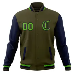 Full-Snap Varsity Letterman Baseball Jacket 53