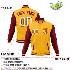 Full-Snap Varsity Letterman Baseball Jacket 68