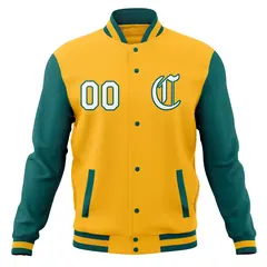 Full-Snap Varsity Letterman Baseball Jacket 77