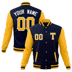 Men's Full-Snap Varsity Letterman Baseball Jacket 1