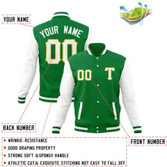 Men's Full-Snap Varsity Letterman Baseball Jacket 20