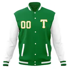 Men's Full-Snap Varsity Letterman Baseball Jacket 21