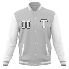 Men's Full-Snap Varsity Letterman Baseball Jacket 37