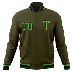 Men's Full-Snap Varsity Letterman Baseball Jacket 45