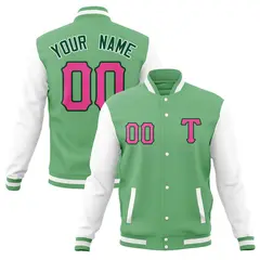 Men's Full-Snap Varsity Letterman Baseball Jacket 49
