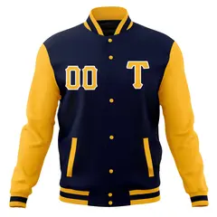 Men's Full-Snap Varsity Letterman Baseball Jacket 5