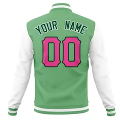 Men's Full-Snap Varsity Letterman Baseball Jacket 54