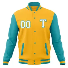 Men's Full-Snap Varsity Letterman Baseball Jacket 69
