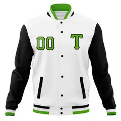 Men's Full-Snap Varsity Letterman Baseball Jacket 77