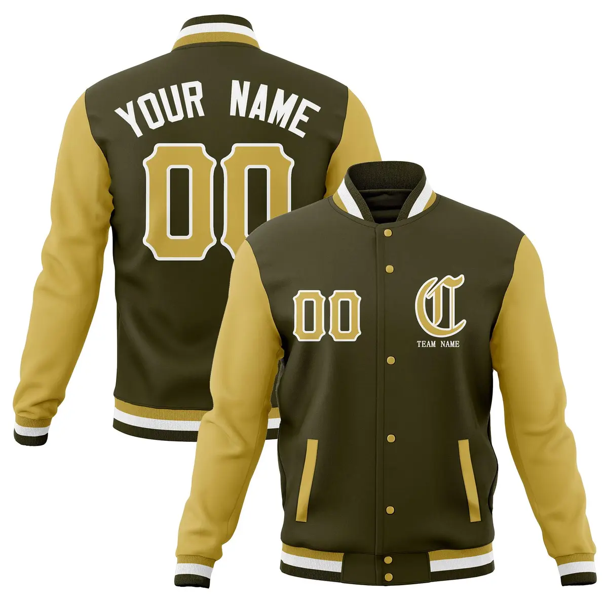 Full-Snap Varsity Letterman Baseball Jacket