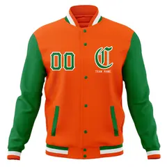 Full-Snap Varsity Letterman Baseball Jacket 13