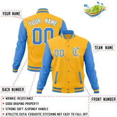 Full-Snap Varsity Letterman Baseball Jacket 28