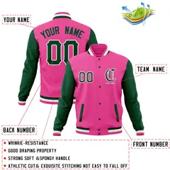 Full-Snap Varsity Letterman Baseball Jacket 52