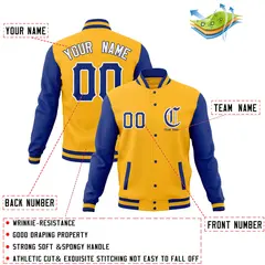 Full-Snap Varsity Letterman Baseball Jacket 76