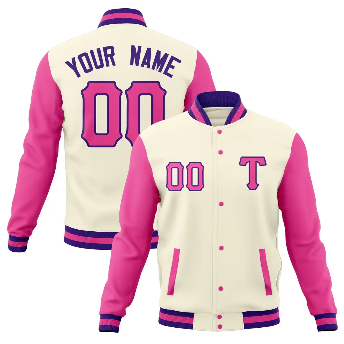 Full-Snap Varsity Letterman Baseball Jacket