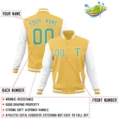 Full-Snap Varsity Letterman Baseball Jacket 12