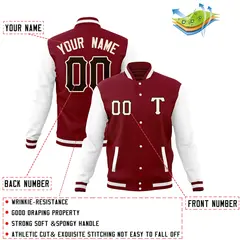 Full-Snap Varsity Letterman Baseball Jacket 20
