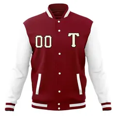 Full-Snap Varsity Letterman Baseball Jacket 21