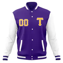 Full-Snap Varsity Letterman Baseball Jacket 37