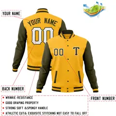 Full-Snap Varsity Letterman Baseball Jacket 60