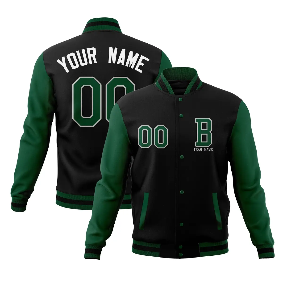 Full-Snap Varsity Letterman Baseball Jacket
