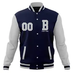 Full-Snap Varsity Letterman Baseball Jacket 13