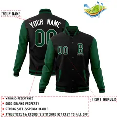 Full-Snap Varsity Letterman Baseball Jacket 4
