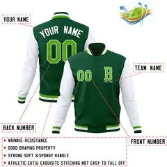 Full-Snap Varsity Letterman Baseball Jacket 44