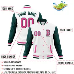 Full-Snap Varsity Letterman Baseball Jacket 76