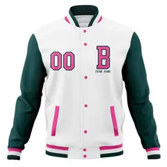 Full-Snap Varsity Letterman Baseball Jacket 77