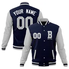 Full-Snap Varsity Letterman Baseball Jacket 9