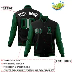 Full-Snap Varsity Letterman Baseball Jacket 12