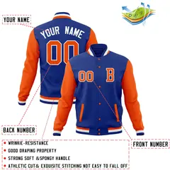 Full-Snap Varsity Letterman Baseball Jacket 20