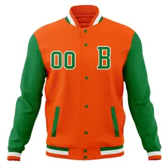 Full-Snap Varsity Letterman Baseball Jacket 37