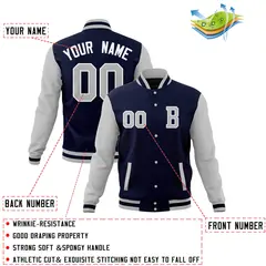 Full-Snap Varsity Letterman Baseball Jacket 4