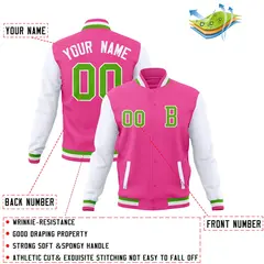 Full-Snap Varsity Letterman Baseball Jacket 52
