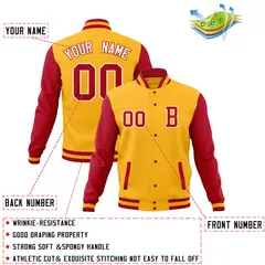 Full-Snap Varsity Letterman Baseball Jacket 68