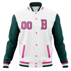 Full-Snap Varsity Letterman Baseball Jacket 77