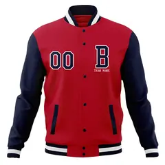 Full-Snap Varsity Letterman Baseball Jacket 21