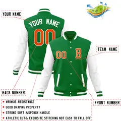 Full-Snap Varsity Letterman Baseball Jacket 28